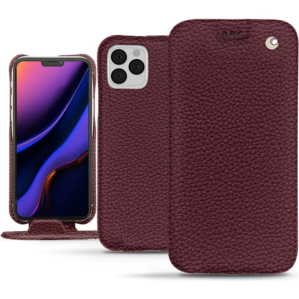 Noreve Lederschutzhülle vertikal (Apple iPhone 11 Pro), Smartphone Hülle, Violett