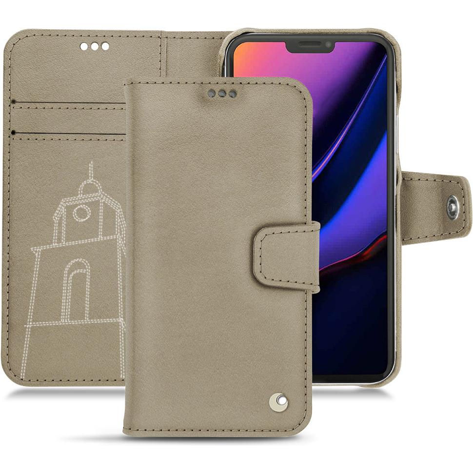Noreve Lederschutzhülle Wallet (Apple iPhone 11 Pro), Smartphone Hülle, Beige