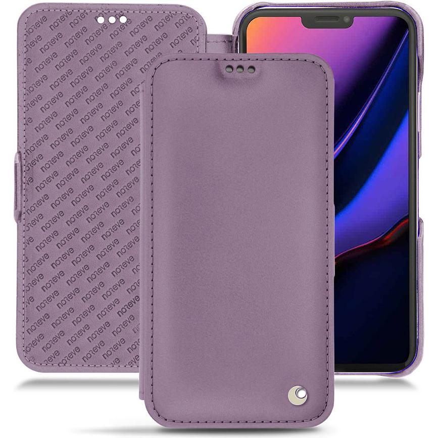 Noreve Lederschutzhülle horizontal (Apple iPhone 11 Pro), Smartphone Hülle, Violett
