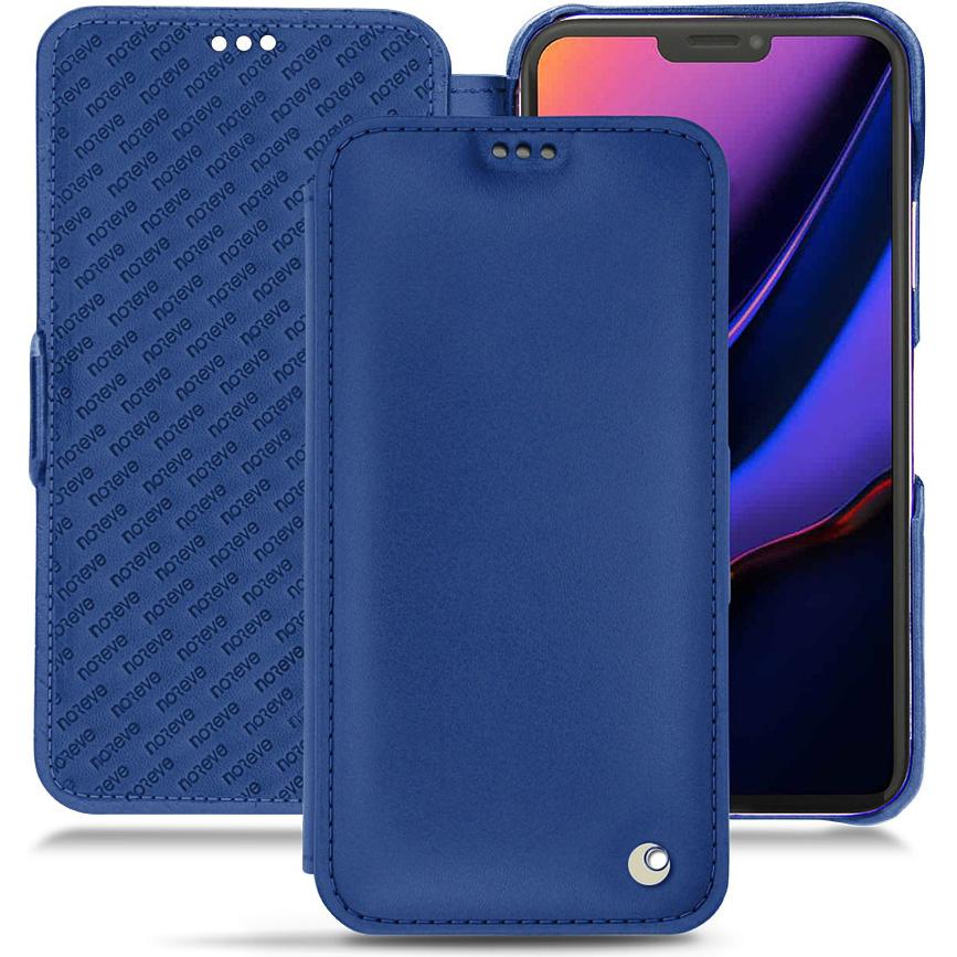Noreve Lederschutzhülle horizontal (Apple iPhone 11 Pro), Smartphone Hülle, Blau