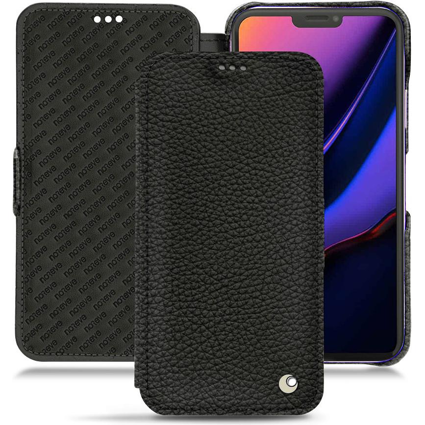 Noreve Lederschutzhülle horizontal (Apple iPhone 11 Pro), Smartphone Hülle, Schwarz