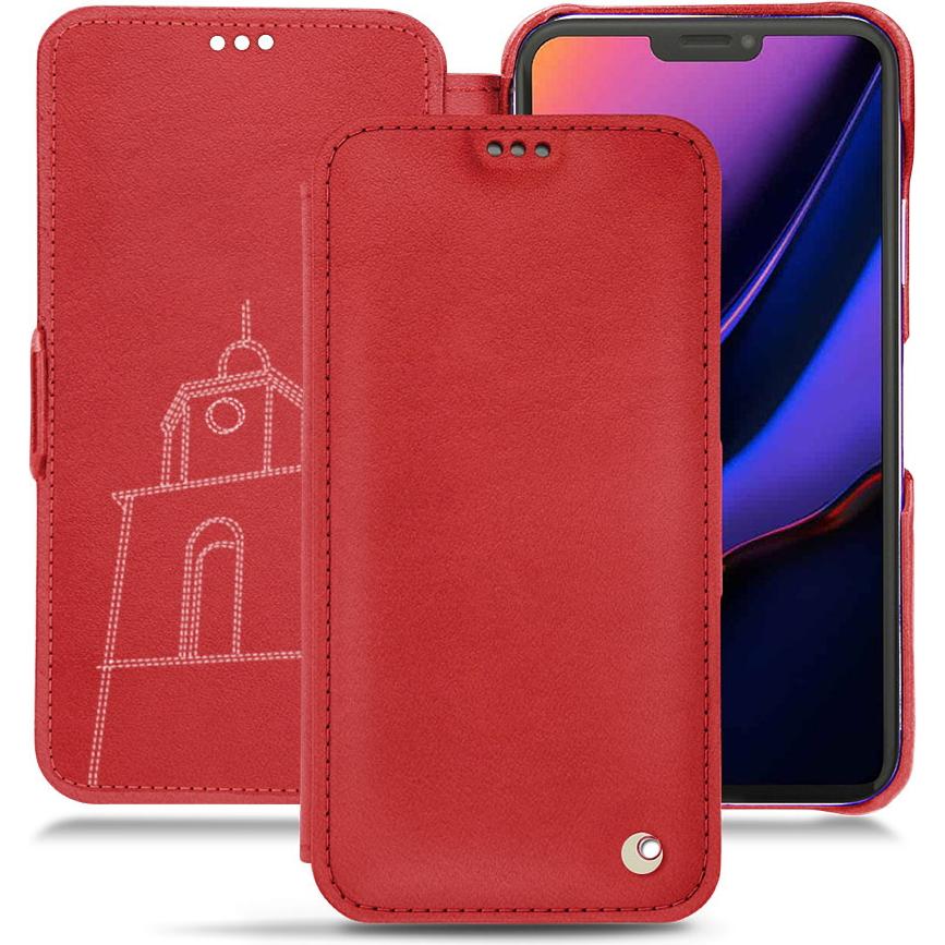 Thumbnail - Noreve Lederschutzhülle horizontal (Apple iPhone 11 Pro), Smartphone Hülle, Rot