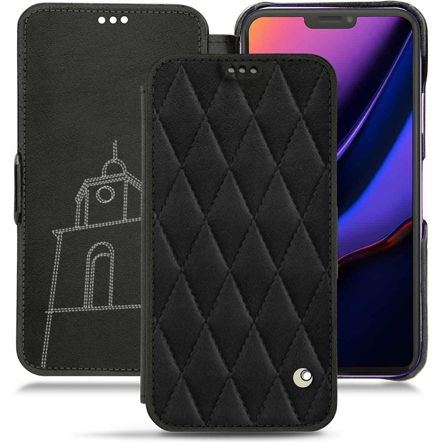 Noreve Lederschutzhülle horizontal (Apple iPhone 11 Pro), Smartphone Hülle, Schwarz
