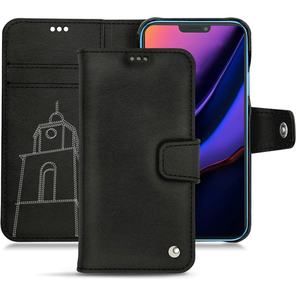 Noreve Lederschutzhülle Wallet (Apple iPhone 11), Smartphone Hülle, Schwarz