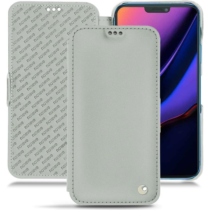 Noreve Lederschutzhülle horizontal (Apple iPhone 11), Smartphone Hülle, Grau