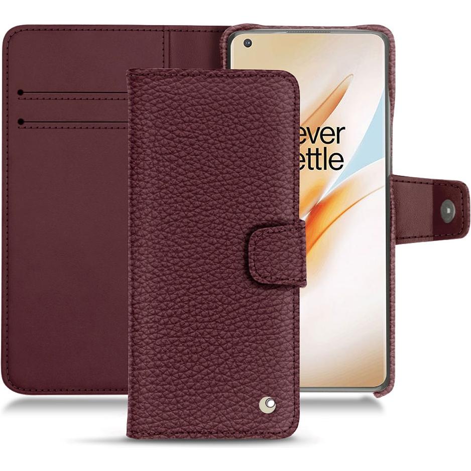 Noreve Lederschutzhülle Wallet (OnePlus 8 Pro), Smartphone Hülle, Violett