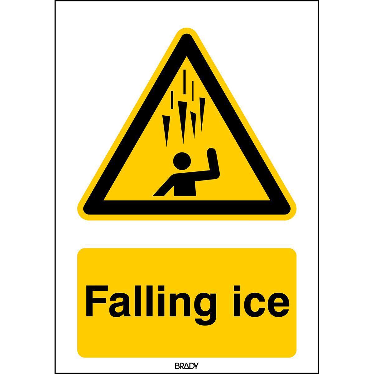 Brady, Etiketten, Warning Falling ice - Safety
