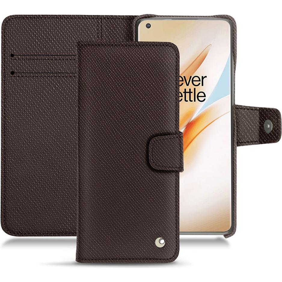 Thumbnail - Noreve Lederschutzhülle Wallet (OnePlus 8 Pro), Smartphone Hülle, Braun