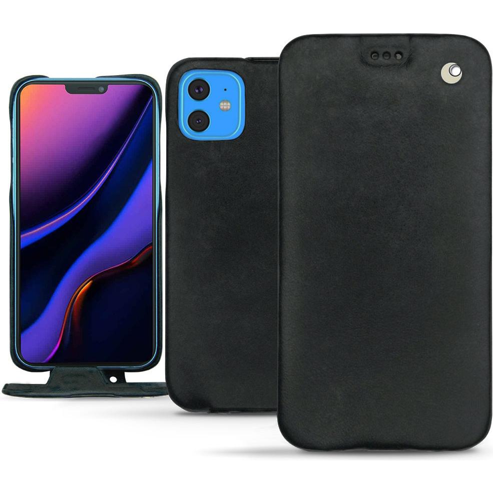 Noreve Lederschutzhülle vertikal (Apple iPhone 11), Smartphone Hülle, Schwarz
