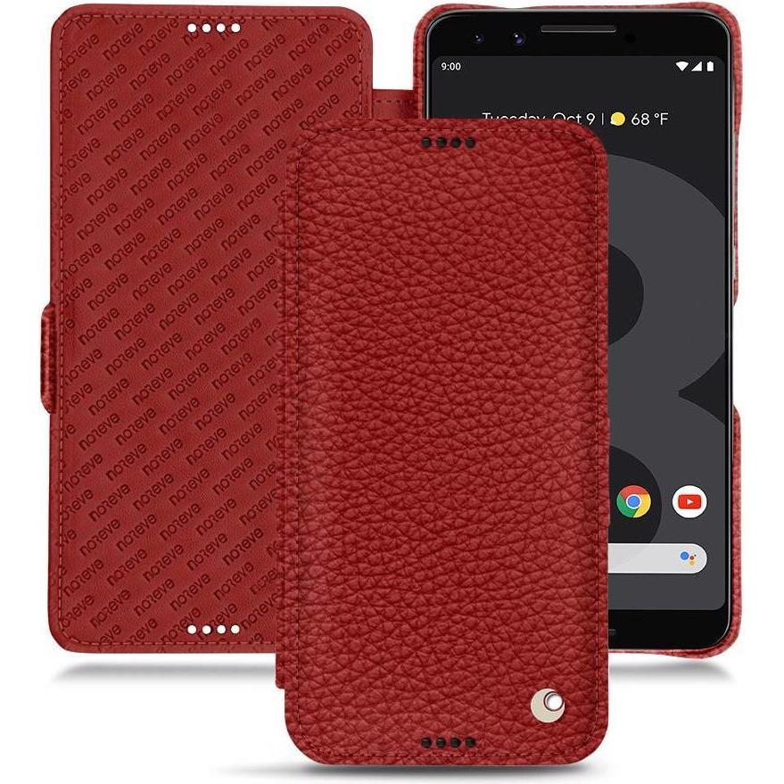 Noreve Lederschutzhülle horizontal (Google Pixel 3), Smartphone Hülle, Rot