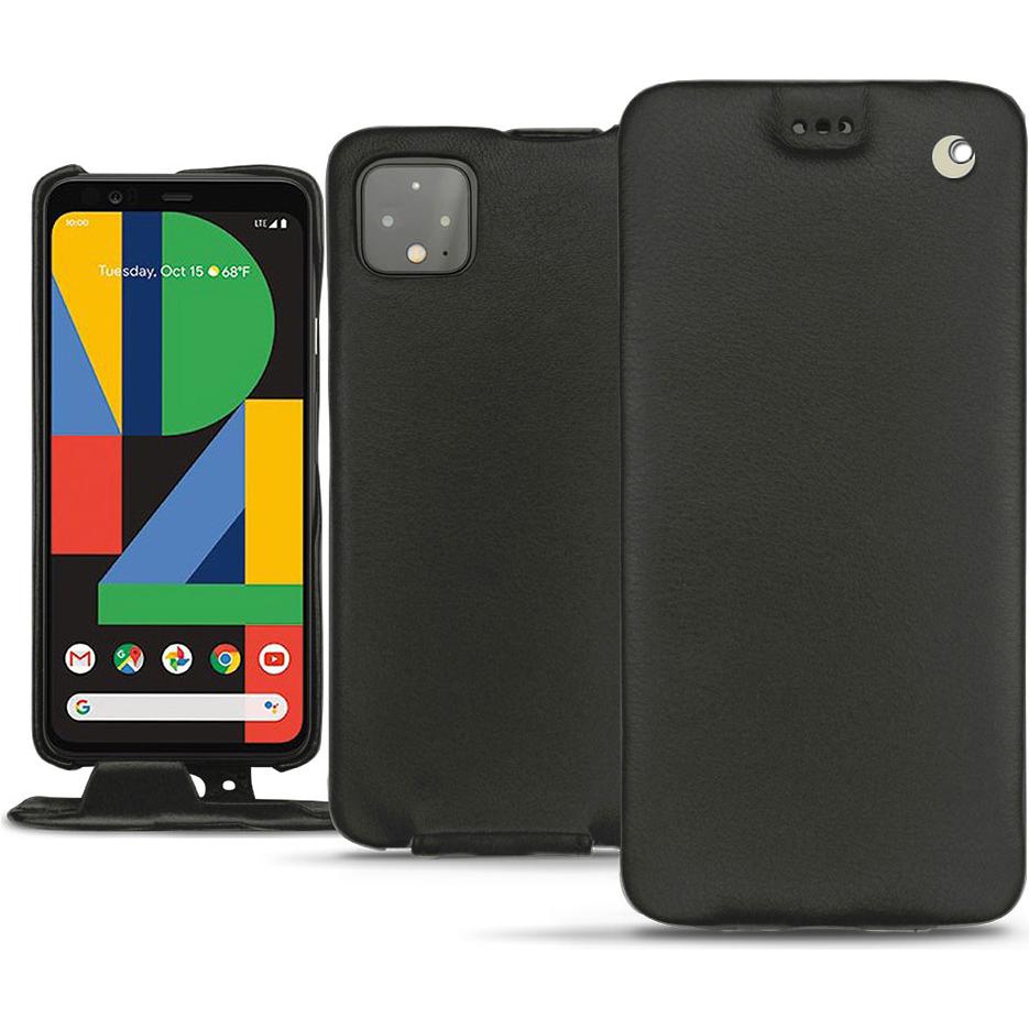 Noreve Lederschutzhülle vertikal (Google Pixel 4), Smartphone Hülle, Schwarz