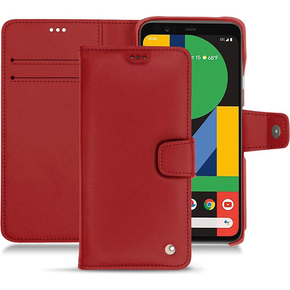Noreve Lederschutzhülle Wallet (Google Pixel 4), Smartphone Hülle, Rot