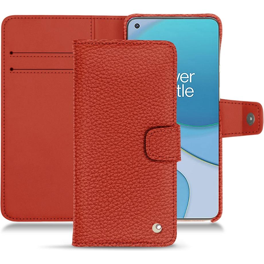 Noreve Lederschutzhülle Wallet (OnePlus 8T), Smartphone Hülle, Orange