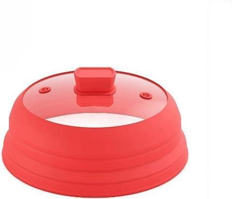 Mastrad Mikrowellendeckel Abdeckhaube Silikon faltbar rot