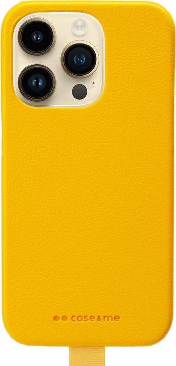 Case & Me case&me Amelie Eco Leather case pour iPhone 14 Pro yellow (Apple iPhone 14 Pro)