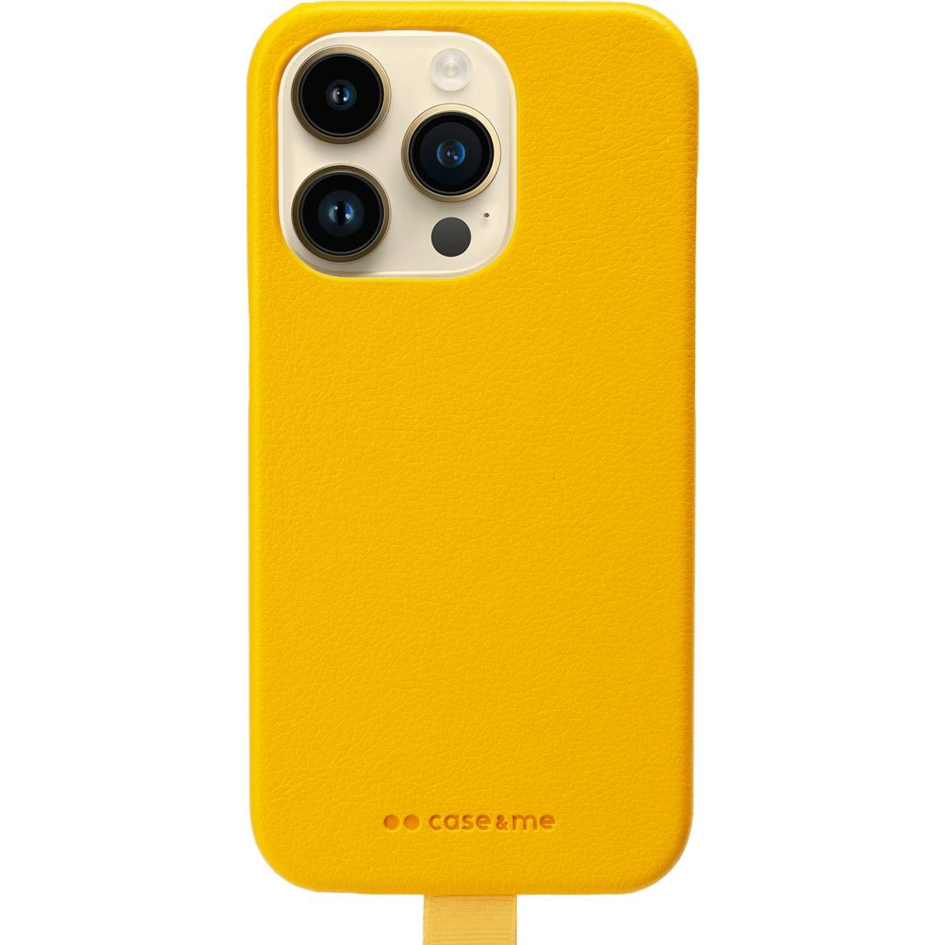 SBS case&me Amelie Eco Leather case für iPhone 14 Pro yellow (Apple iPhone 14 Pro), Smartphone Hülle, Gelb
