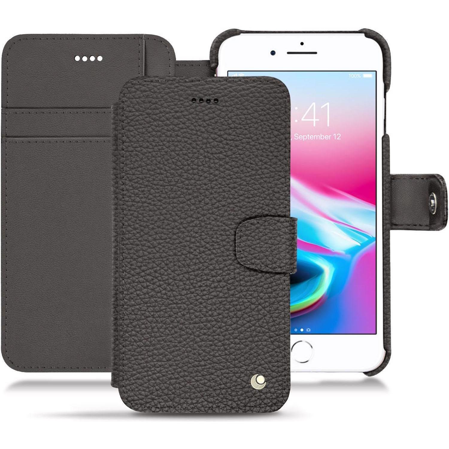 Noreve Lederschutzhülle Wallet (Samsung Galaxy Note 7), Smartphone Hülle, Grau