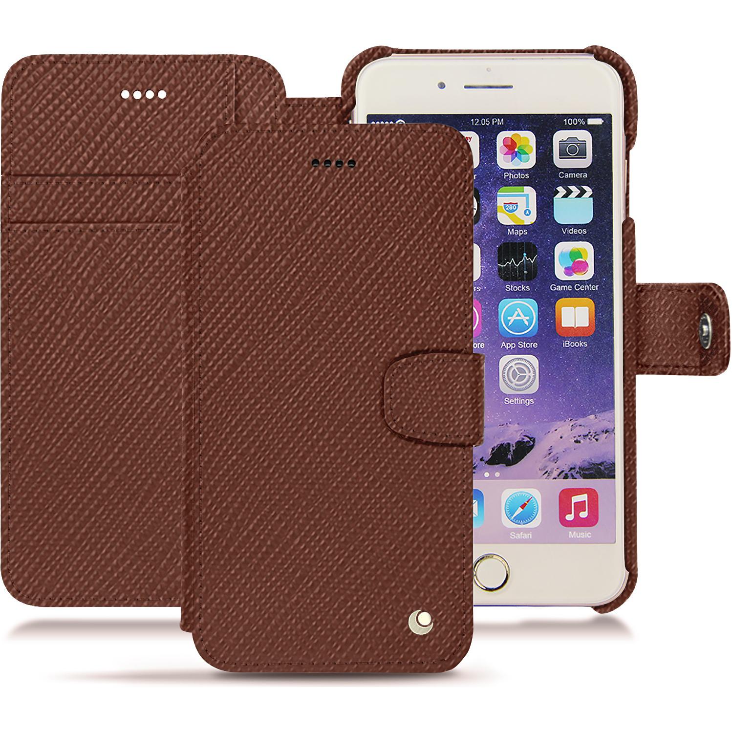 Thumbnail - Noreve Lederschutzhülle Wallet (Apple iPhone 7 Plus), Smartphone Hülle, Braun