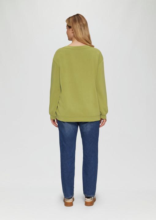 Produktbild S.Oliver Sweatshirt Scuba-Sweatshirt mit V-Ausschnitt (52)