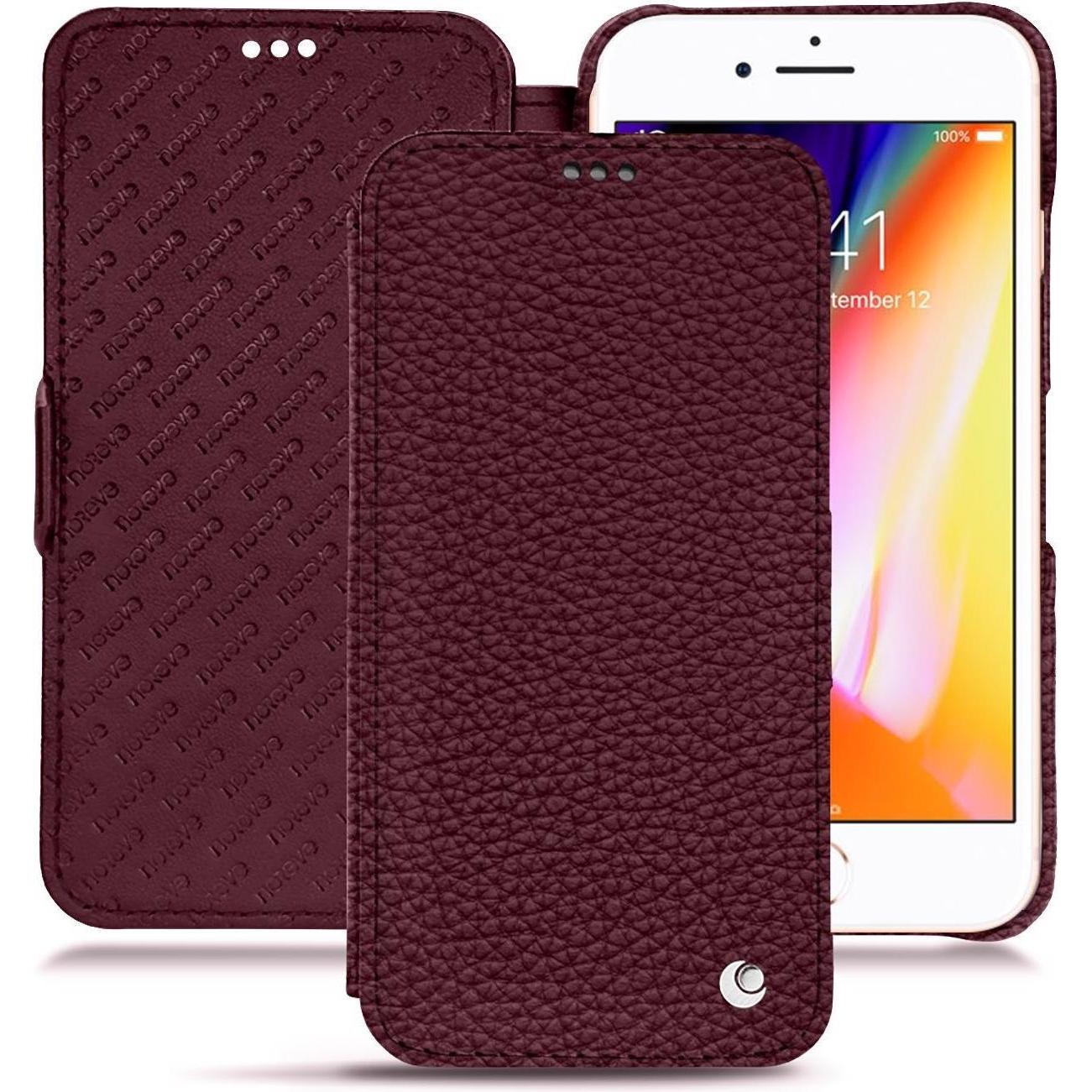 Noreve Lederschutzhülle horizontal (Apple iPhone 8), Smartphone Hülle, Violett