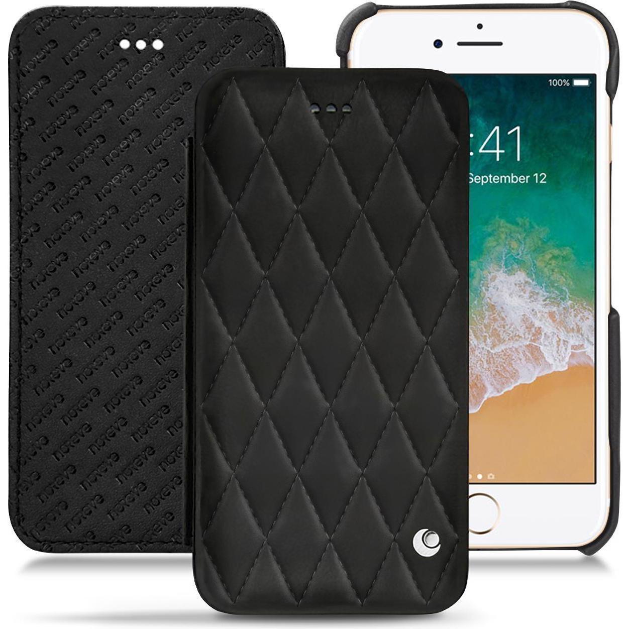 Noreve Lederschutzhülle horizontal (Apple iPhone 7), Smartphone Hülle, Schwarz