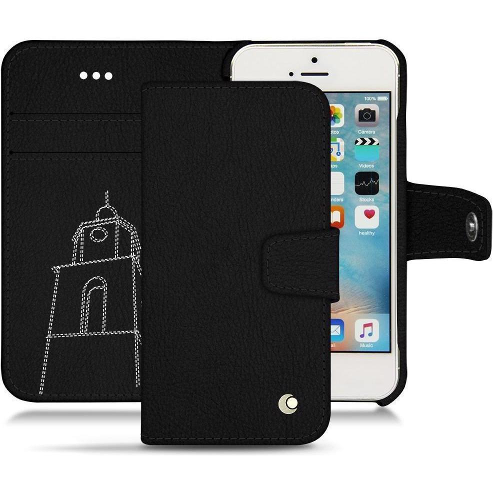 Thumbnail - Noreve Lederschutzhülle Wallet (Apple iPhone SE), Smartphone Hülle, Schwarz