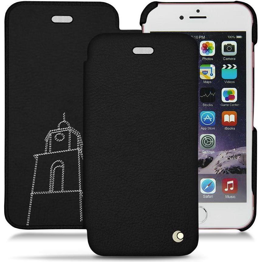 Noreve Lederschutzhülle horizontal (Apple iPhone 6s), Smartphone Hülle, Schwarz