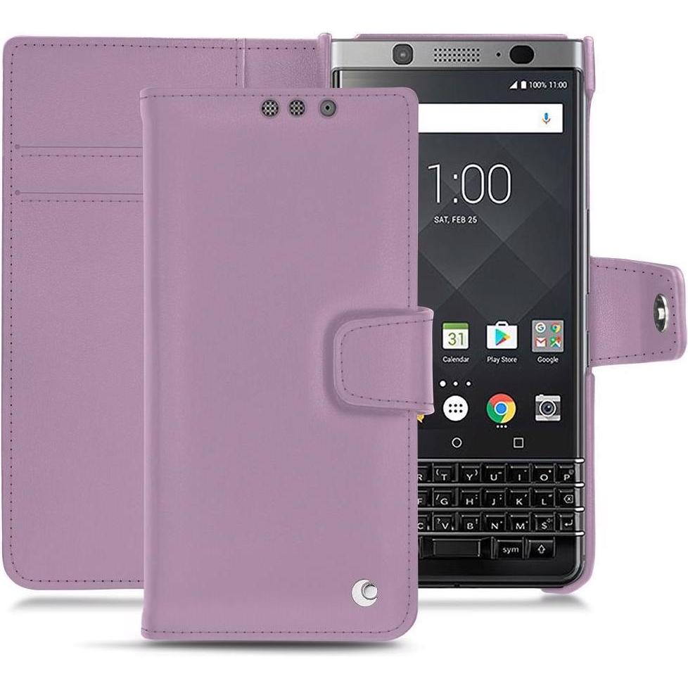 Noreve Lederschutzhülle Wallet (Blackberry KEYone), Smartphone Hülle, Violett