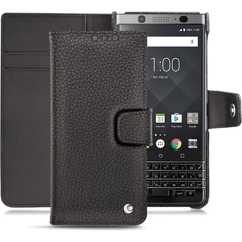 Noreve Lederschutzhülle Wallet (Blackberry KEYone), Smartphone Hülle, Grau
