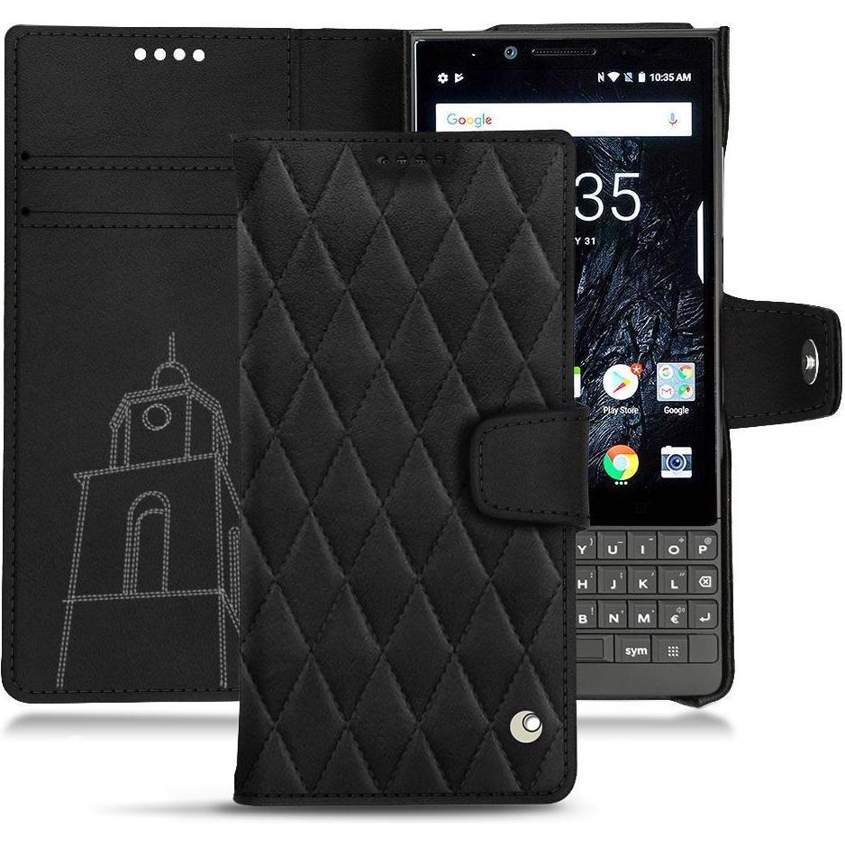 Thumbnail - Noreve Lederschutzhülle Wallet (Blackberry KEY2), Smartphone Hülle, Schwarz