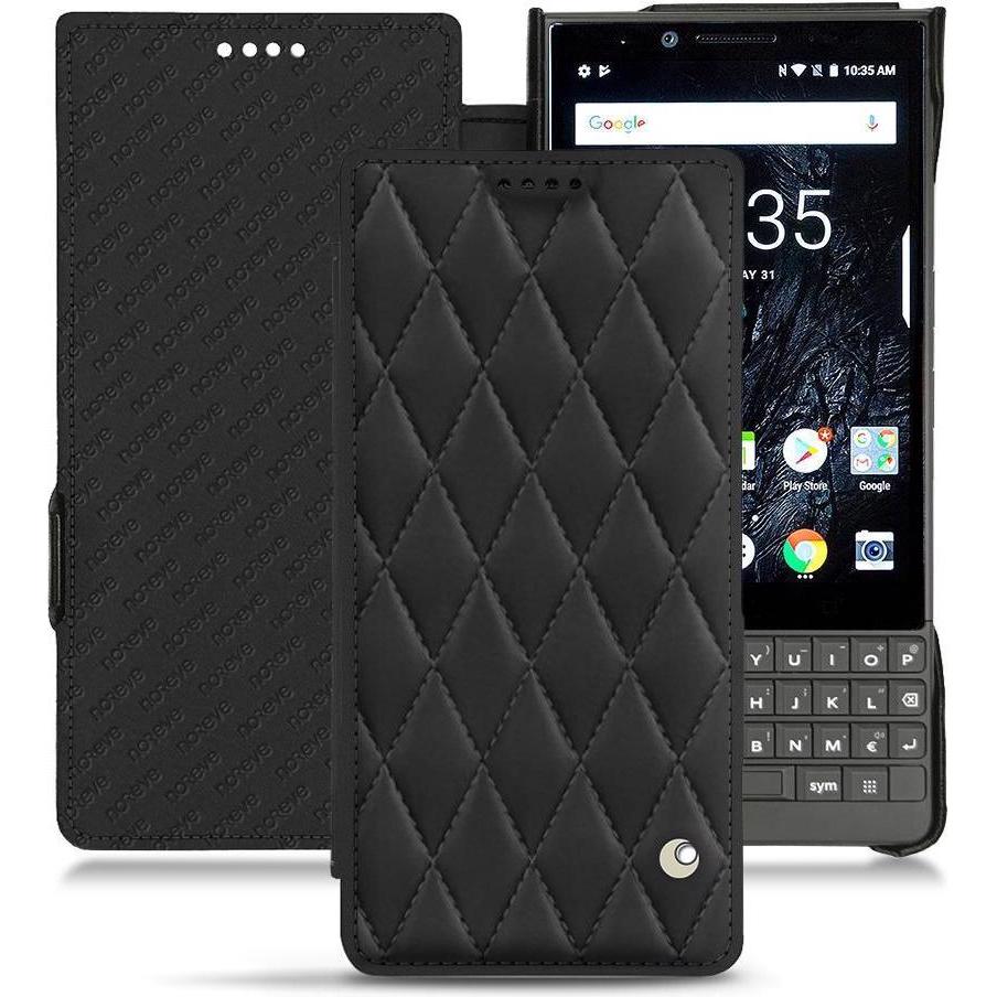 Noreve Lederschutzhülle horizontal (Blackberry KEY2), Smartphone Hülle, Schwarz