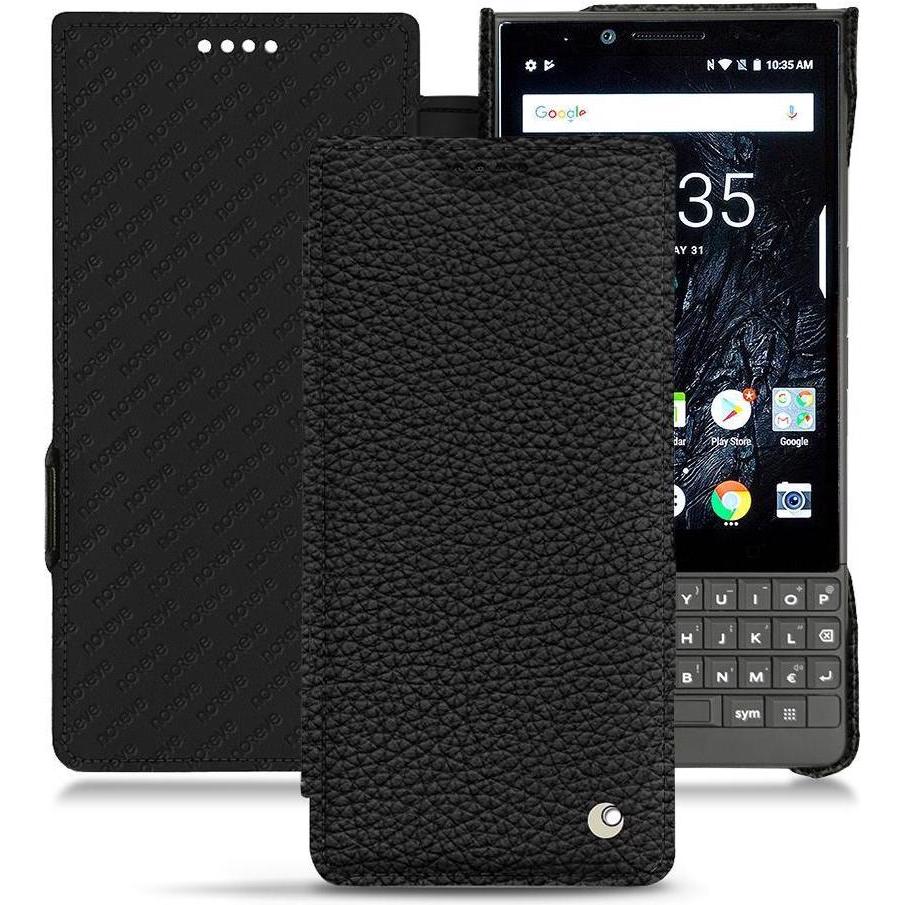 Noreve Lederschutzhülle horizontal (Blackberry KEY2), Smartphone Hülle, Schwarz