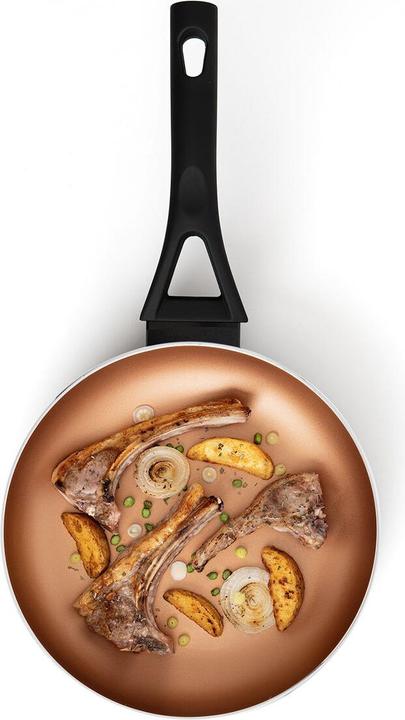 Image du produit Pyrex Poêle Action Aluminium gaufré Cuivre 24 cm (24 cm, Poêle à frire, Aluminium)