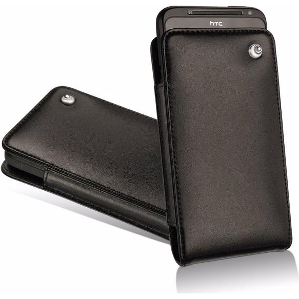 Noreve Lederschutzhülle (HTC Evo 3D), Smartphone Hülle, Schwarz