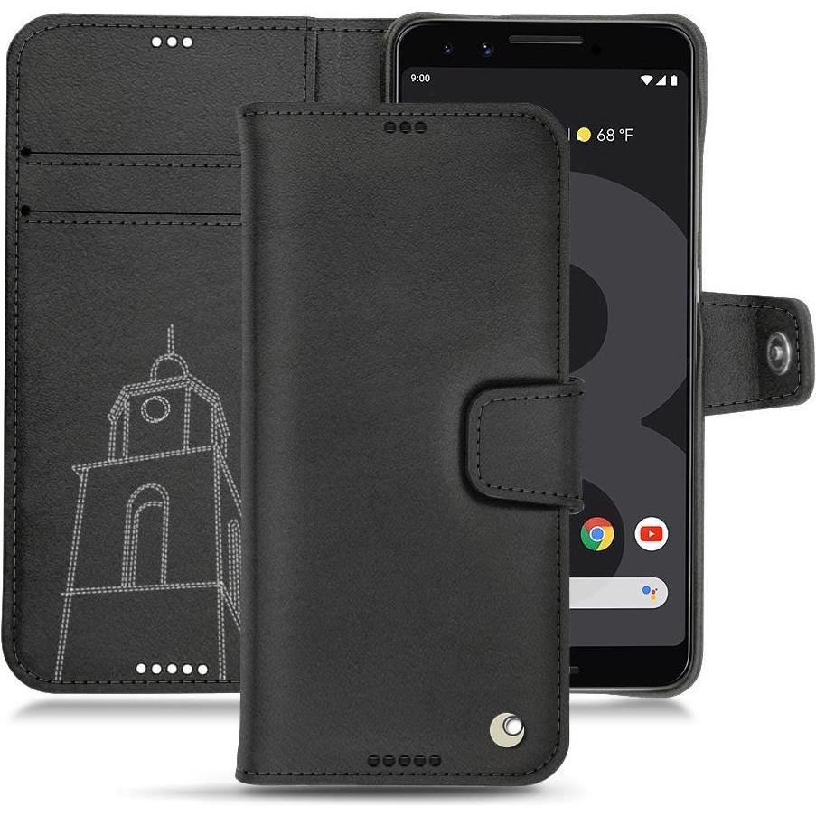 Noreve Lederschutzhülle Wallet (Google Pixel 3 XL), Smartphone Hülle, Schwarz
