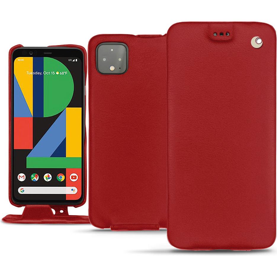 Thumbnail - Noreve Lederschutzhülle vertikal (Google Pixel 4), Smartphone Hülle, Rot