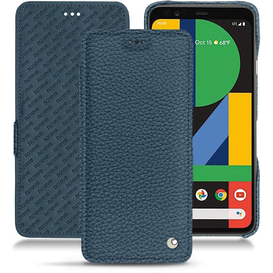 Noreve Lederschutzhülle horizontal (Google Pixel 4), Smartphone Hülle, Blau