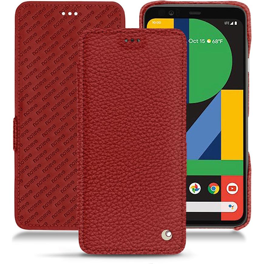 Noreve Lederschutzhülle horizontal (Google Pixel 4), Smartphone Hülle, Rot