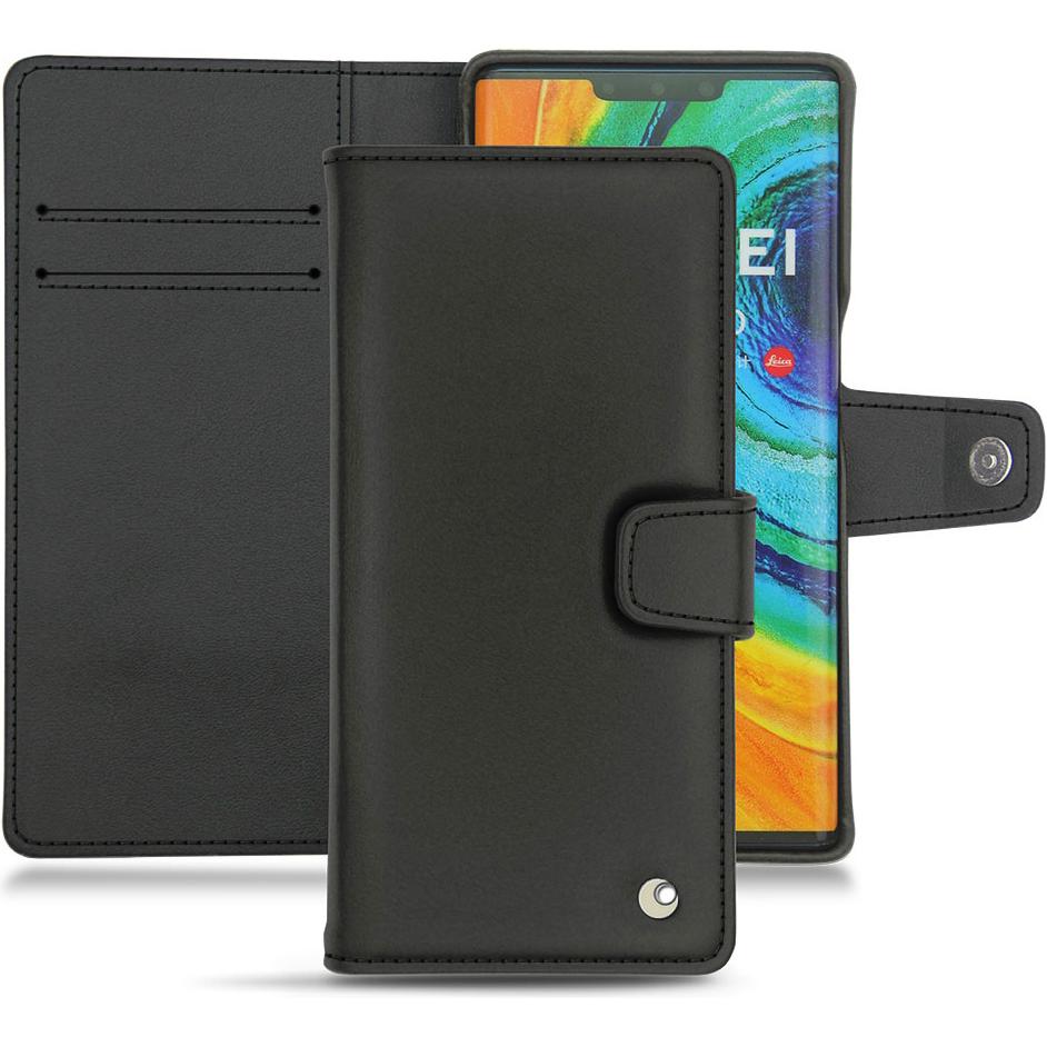 Noreve Lederschutzhülle Wallet (Huawei Mate 30 Pro), Smartphone Hülle, Schwarz