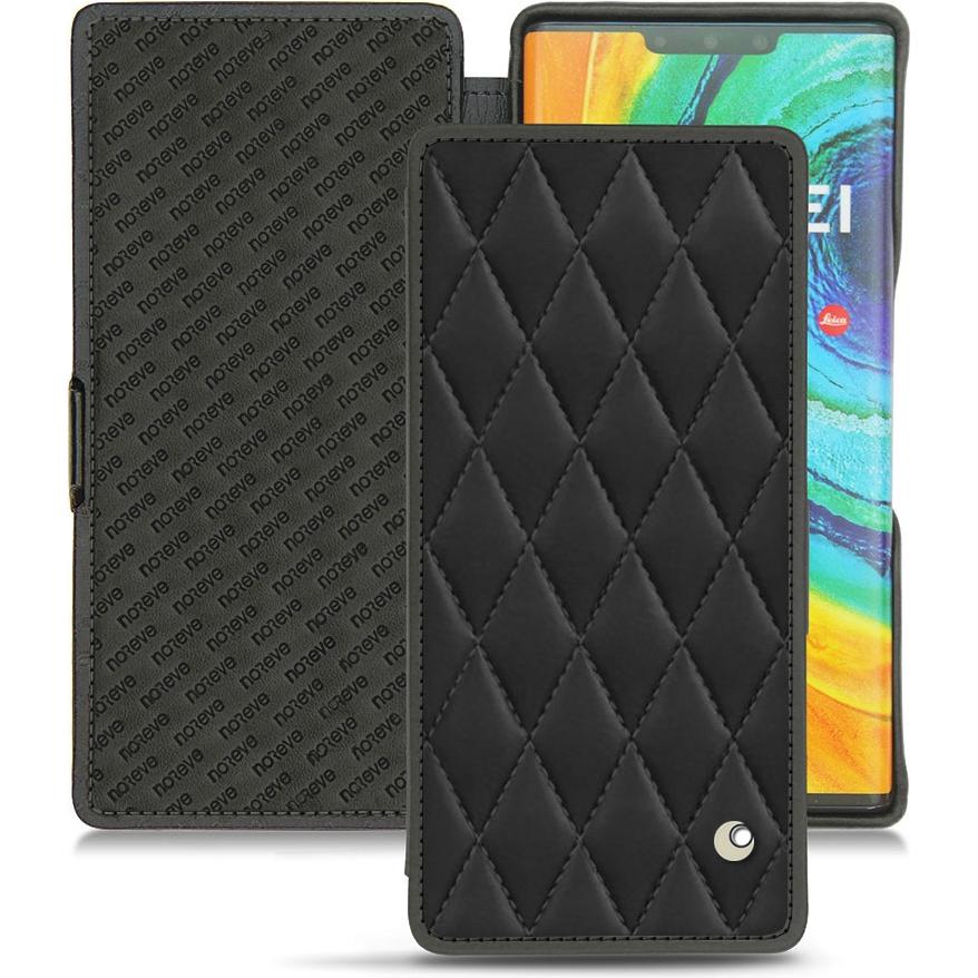 Noreve Lederschutzhülle horizontal (Huawei Mate 30 Pro), Smartphone Hülle, Schwarz