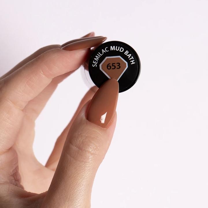Productafbeelding Semilac Uv Nagellak Modderbad 4 G (653 Modderbad, Gel effect nagellak)