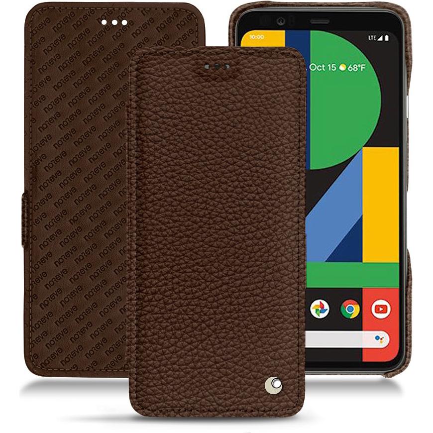 Noreve Lederschutzhülle horizontal (Google Pixel 4 XL), Smartphone Hülle, Braun