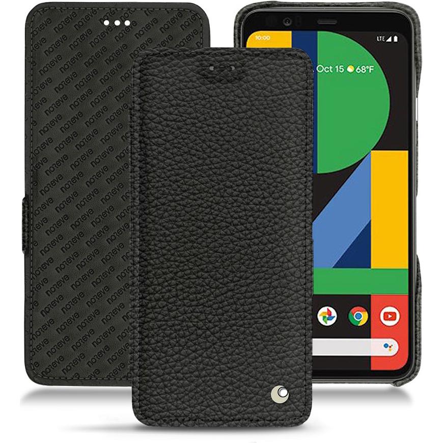Noreve Lederschutzhülle horizontal (Google Pixel 4 XL), Smartphone Hülle, Schwarz