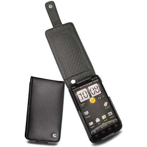Noreve Lederschutzhülle vertikal (HTC Evo 4G), Smartphone Hülle, Schwarz