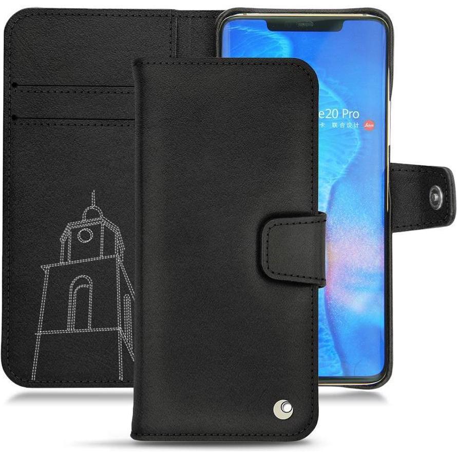 Noreve Lederschutzhülle Wallet (Huawei Mate 20 Pro), Smartphone Hülle, Schwarz
