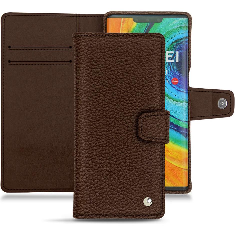Thumbnail - Noreve Lederschutzhülle Wallet (Huawei Mate 30 Pro), Smartphone Hülle, Braun