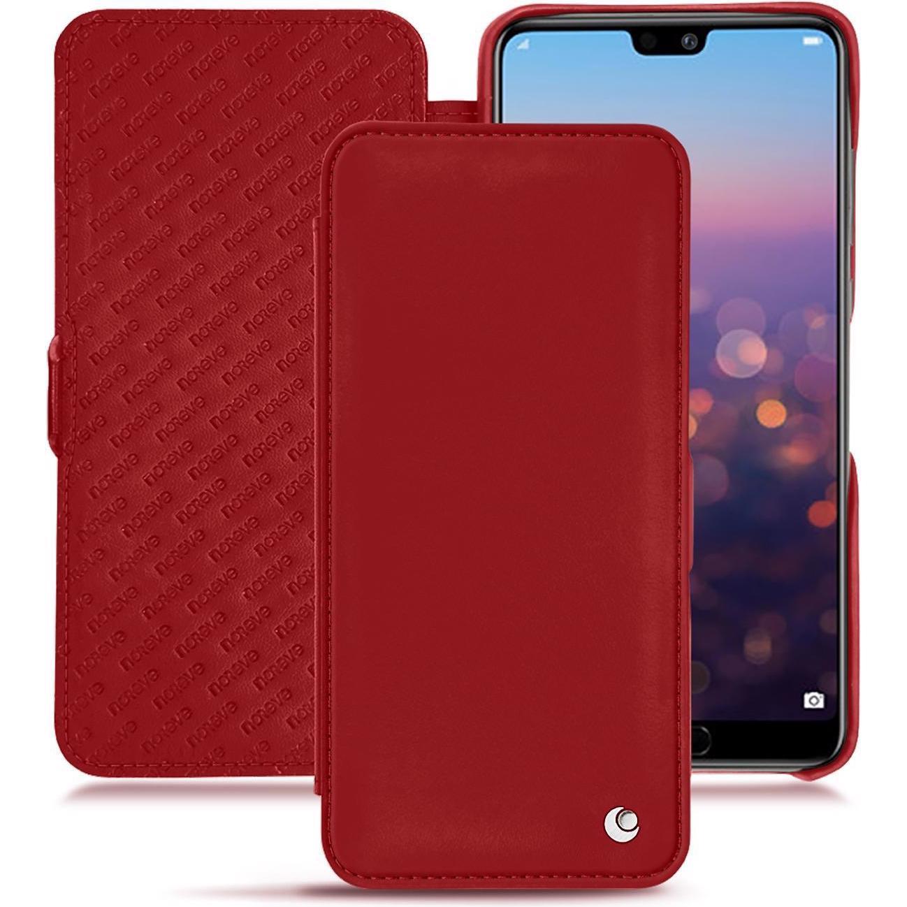 Noreve Lederschutzhülle horizontal (Huawei P20 Pro), Smartphone Hülle, Rot