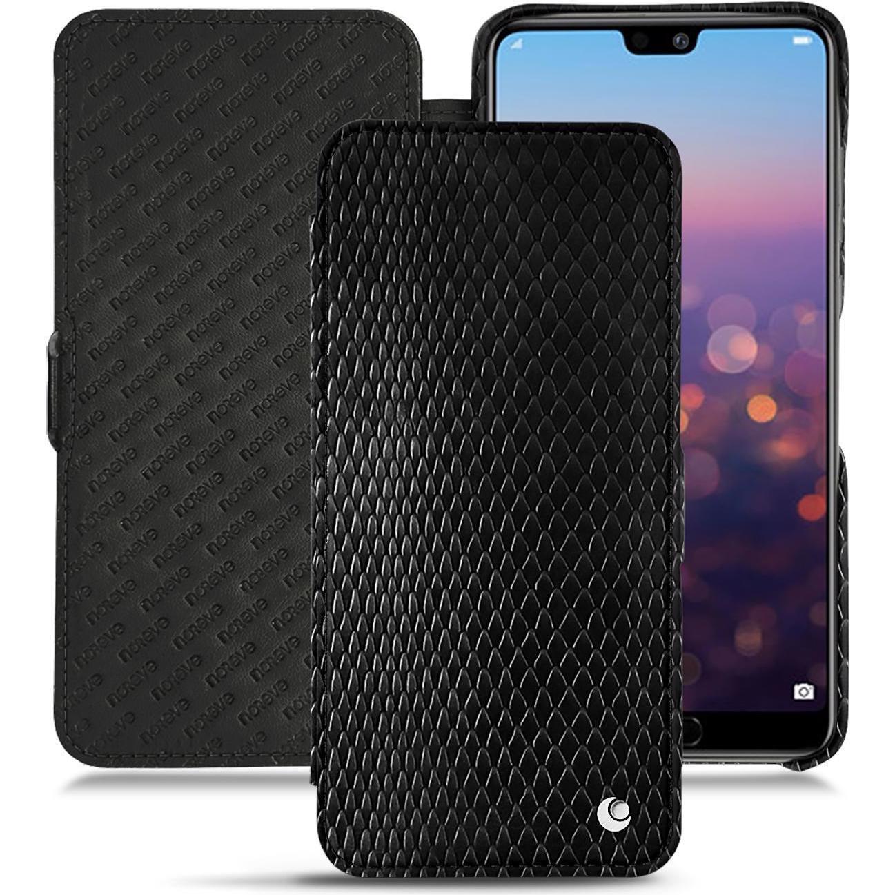 Noreve Lederschutzhülle horizontal (Huawei P20 Pro), Smartphone Hülle, Schwarz