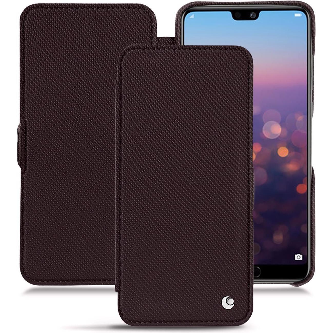 Noreve Lederschutzhülle horizontal (Huawei P20 Pro), Smartphone Hülle, Braun