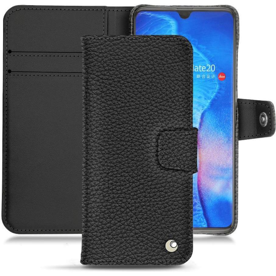 Noreve Lederschutzhülle Wallet (Huawei Mate 20), Smartphone Hülle, Schwarz